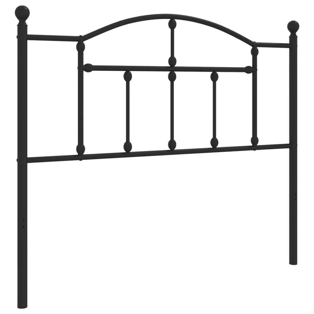 Sengegavl I Metall Svart 107 Cm