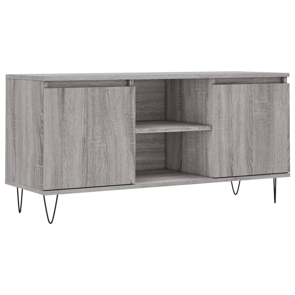 Tv-Benk Grå Sonoma 104X35X50 Cm Konstruert Tre