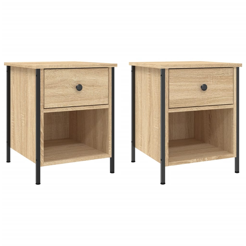 Nattbord 2 Stk Sonoma Eik 40X42X50 Cm Konstruert Tre