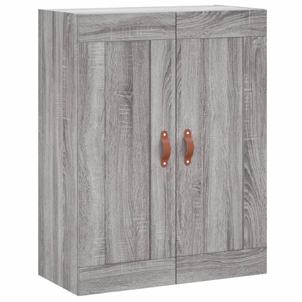 Veggskap Grå Sonoma 69,5X34X90 Cm Konstruert Tre