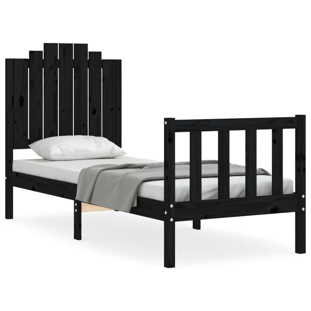 Sengeramme med hodegavl svart small single heltre