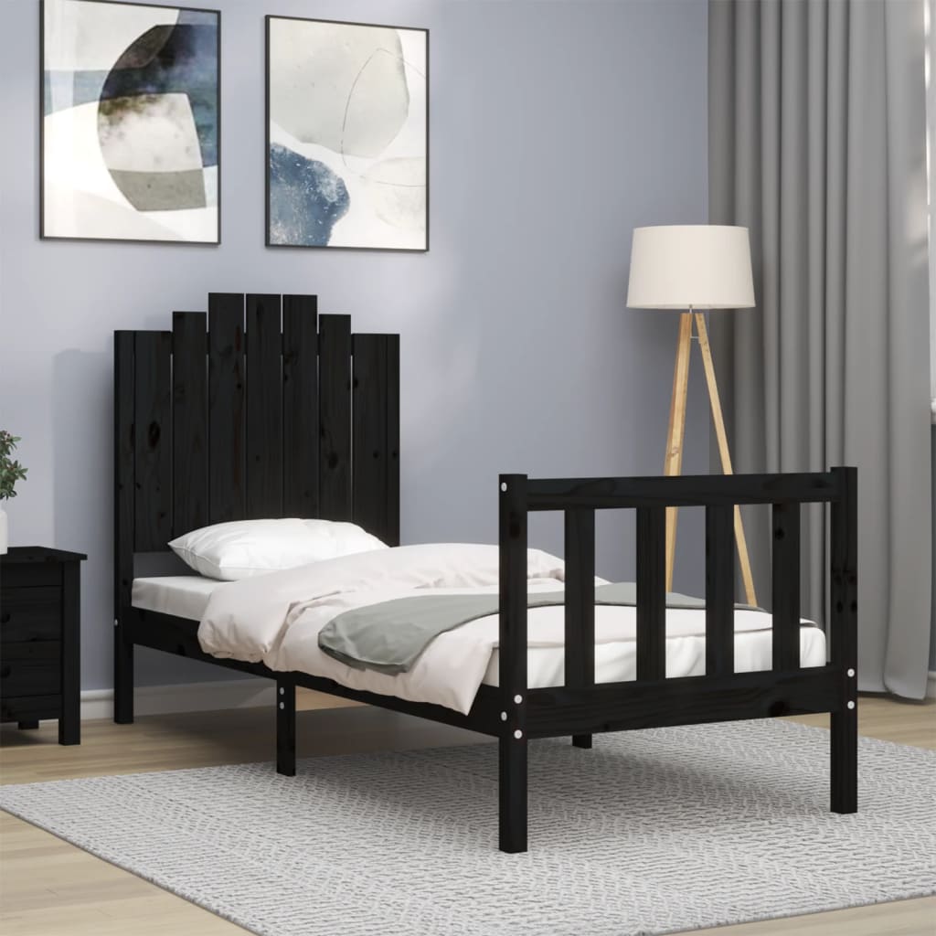 Sengeramme med hodegavl svart small single heltre
