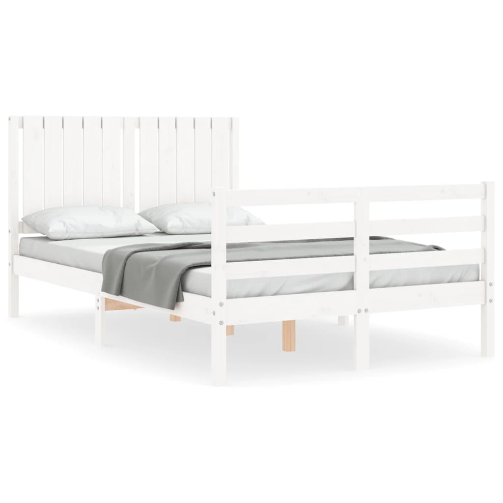 Sengeramme med hodegavl hvit small double heltre