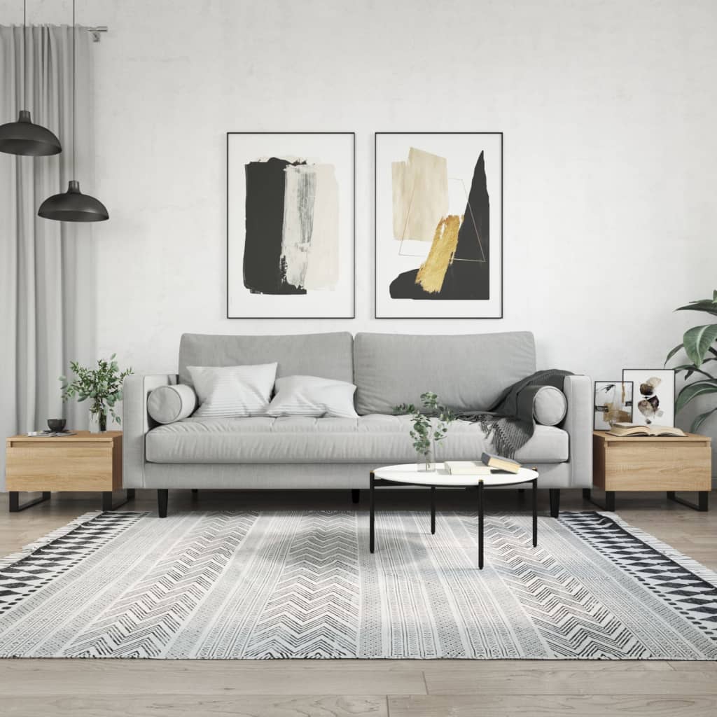 Salongbord 2 stk sonoma eik 50x46x35 cm konstruert tre