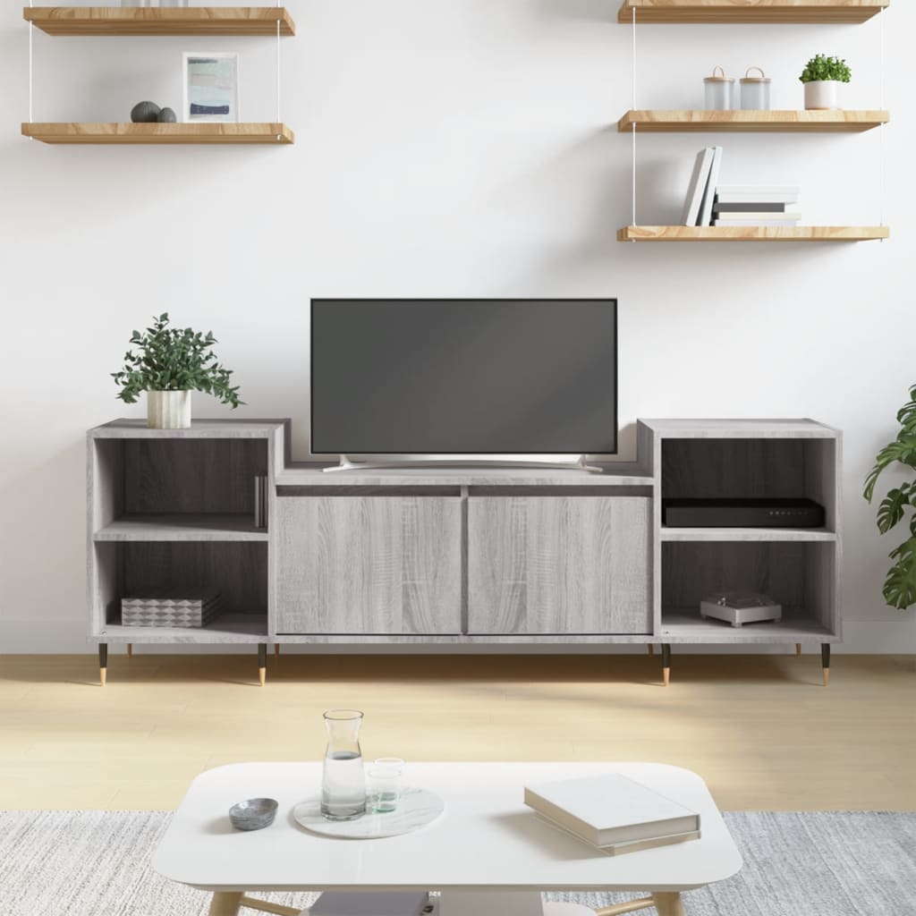 Tv-Benk Grå Sonoma 160X35X55 Cm Konstruert Tre