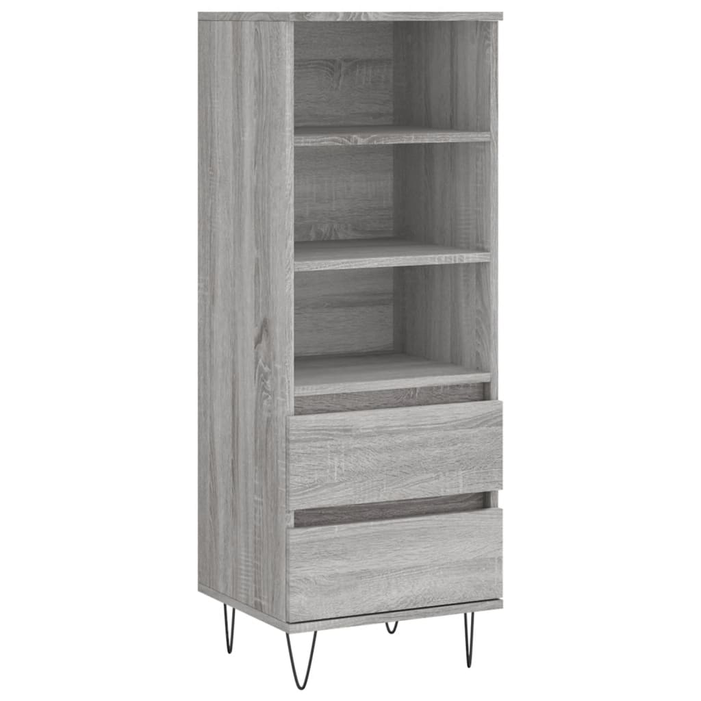 Highboard Grå Sonoma 40X36X110 Cm Konstruert Tre