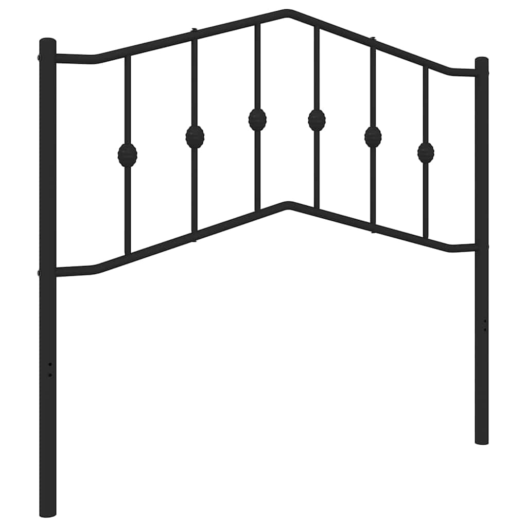 Sengegavl I Metall Svart 100 Cm