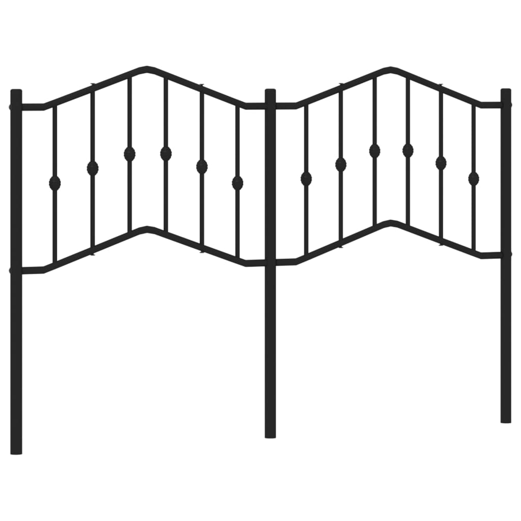 Sengegavl I Metall Svart 150 Cm