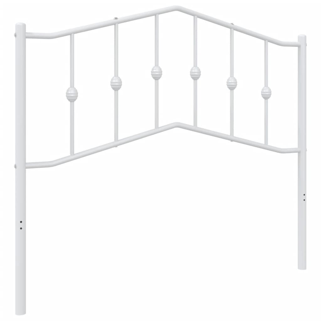 Sengegavl I Metall Hvit 107 Cm