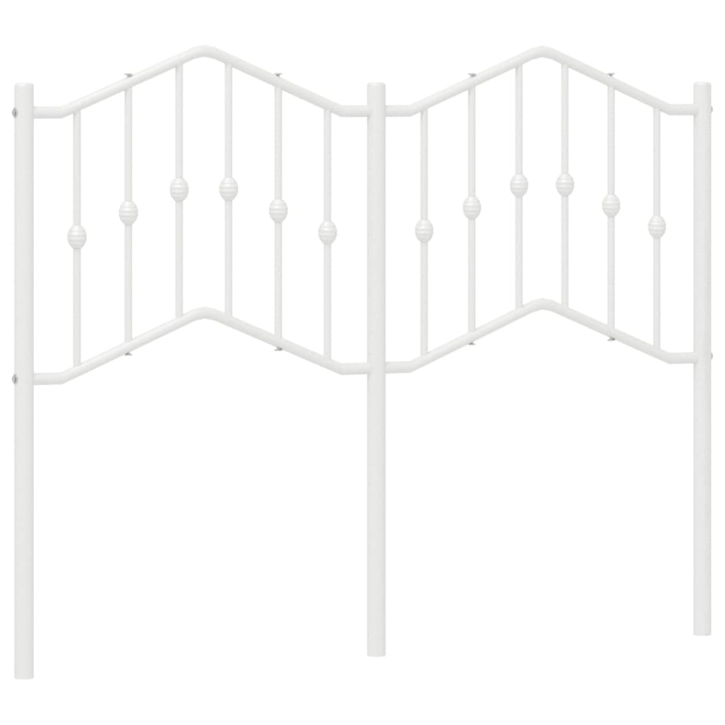 Sengegavl I Metall Hvit 120 Cm