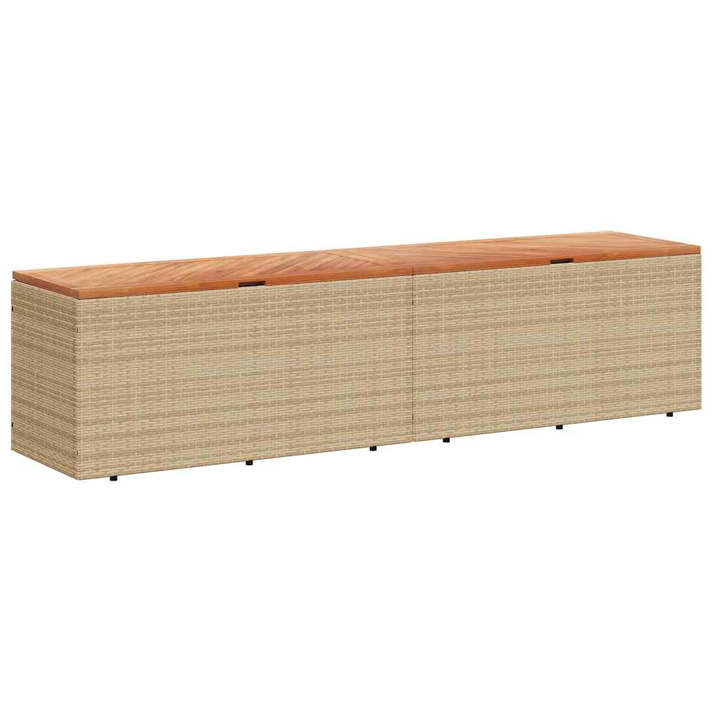 Putekasse Beige 220X50X54 Cm Polyrotting Akasie
