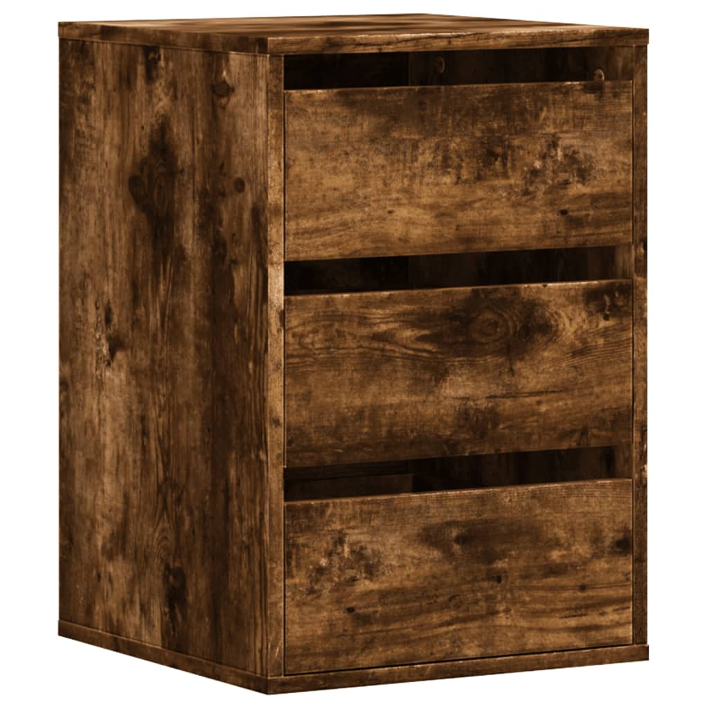 Kommode Røkt Eik 40X41X58 Cm Konstruert Tre