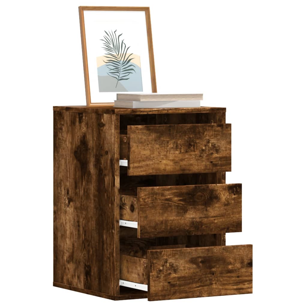 Kommode Røkt Eik 40X41X58 Cm Konstruert Tre