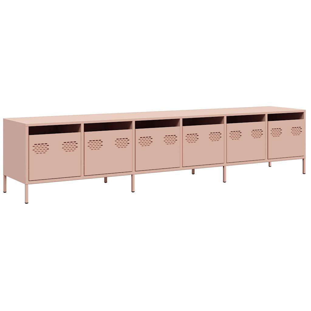 Tv-Benk Rosa 202X39X43,5 Cm Kaldvalset Stål