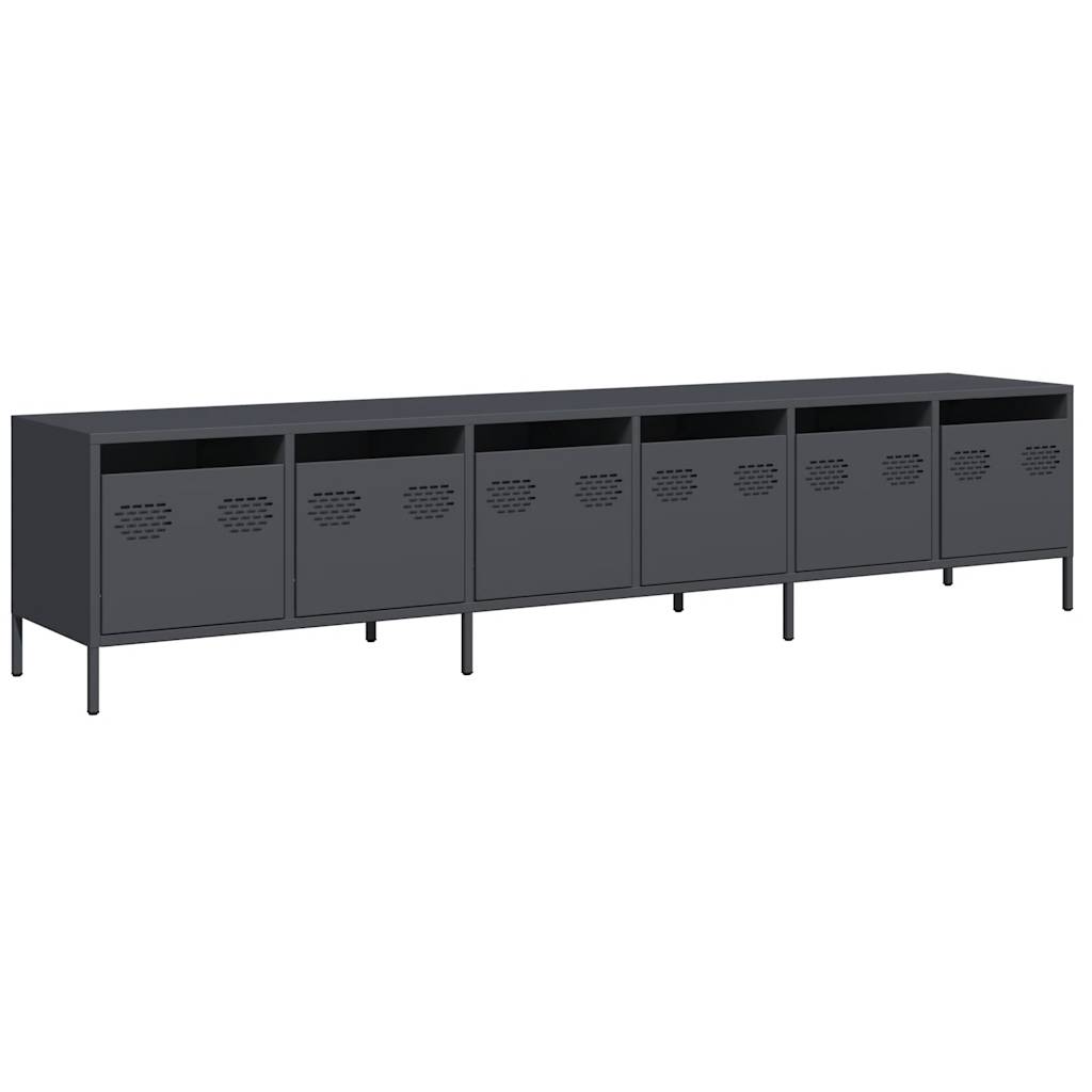 Tv-Benk Antrasitt 202X39X43,5 Cm Kaldvalset Stål