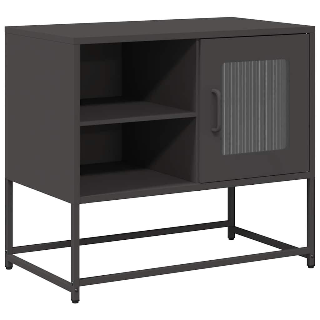 Tv-Benk Svart 68X39X60,5 Cm Stål