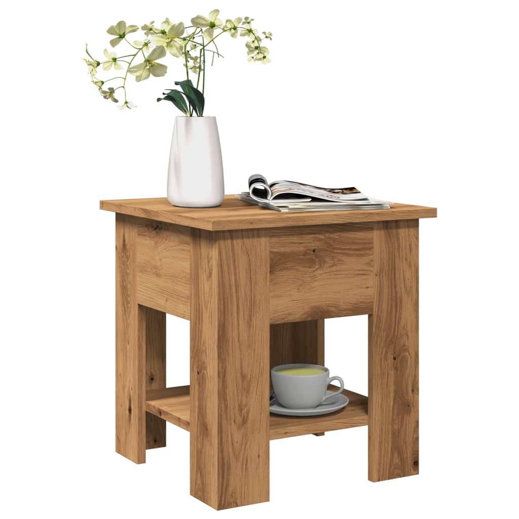 Salongbord artisan eik 40x40x42 cm konstruert tre