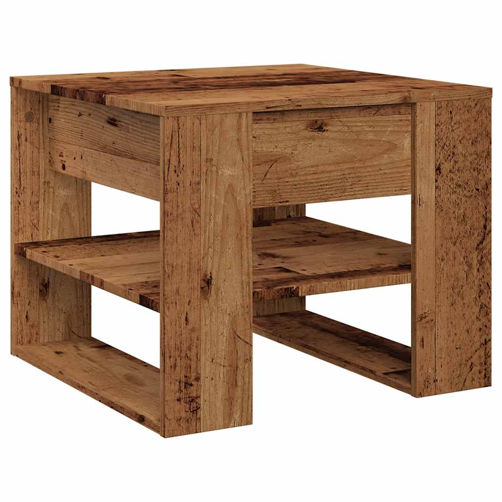 Salongbord gammelt tre 55,5x55x45 cm konstruert tre