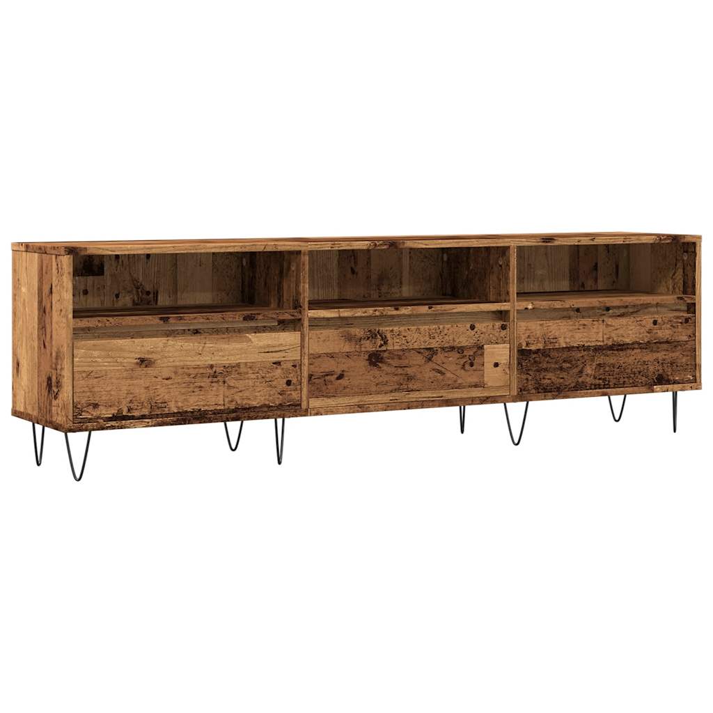 TV-benk gammelt tre 150x30x44,5 cm konstruert tre
