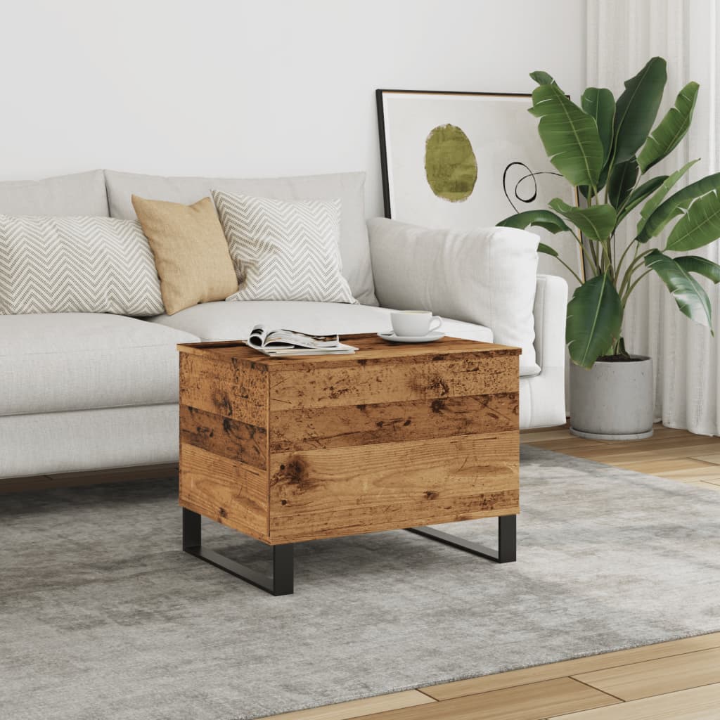 Salongbord gammelt tre 60x44,5x45 cm konstruert tre