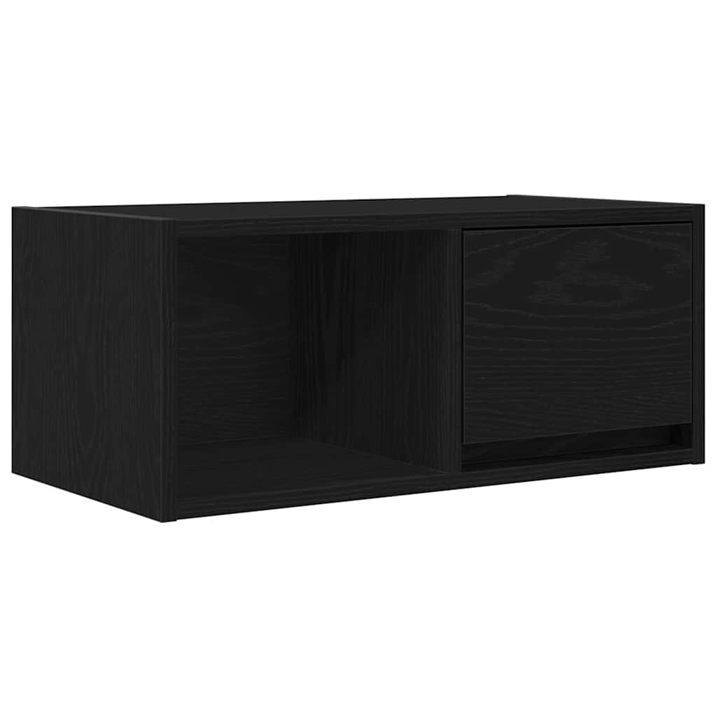TV-benk svart eik 60x31x25,5 cm konstruert tre