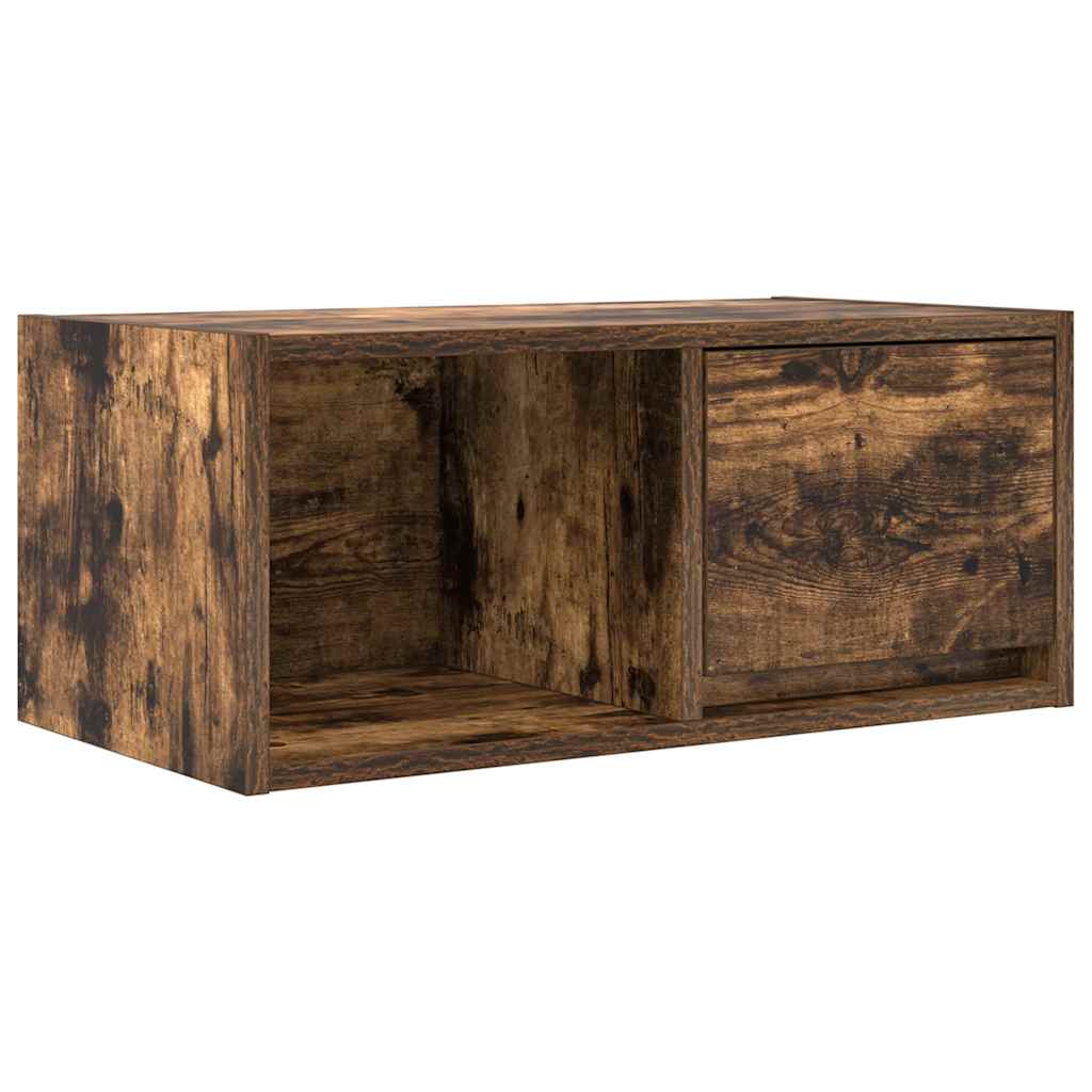TV-benk røkt eik 60x31x25,5 cm konstruert tre