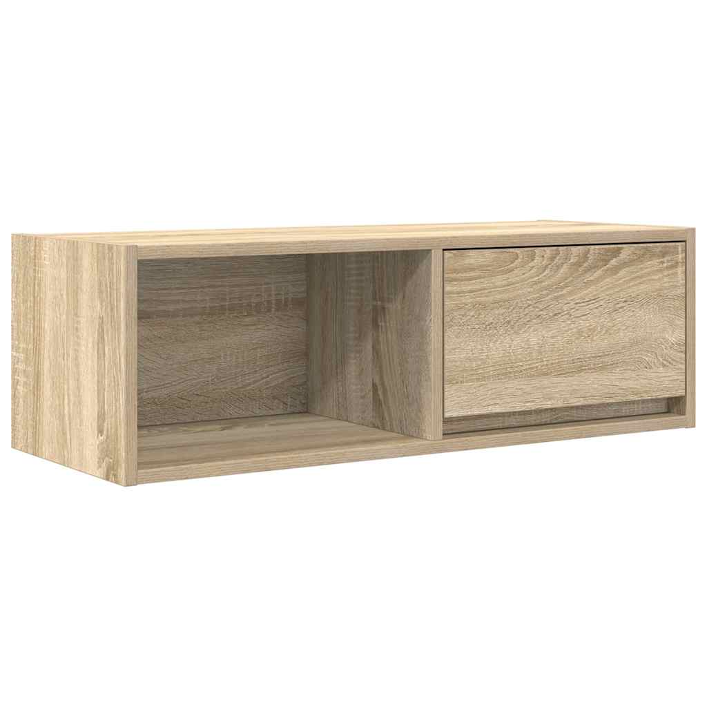 TV-benk sonoma eik 80x31x25,5 cm konstruert tre