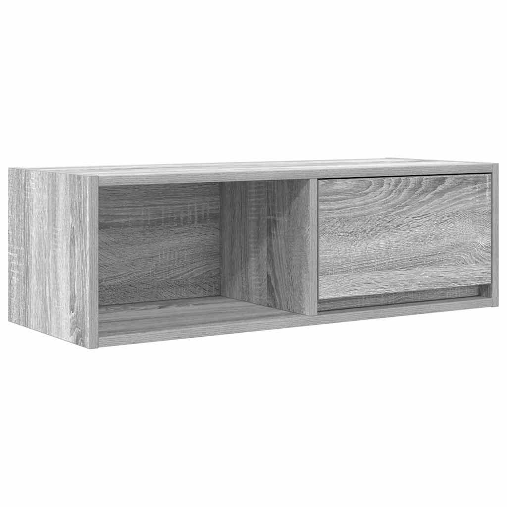 TV-benk grå sonoma 80x31x25,5 cm konstruert tre