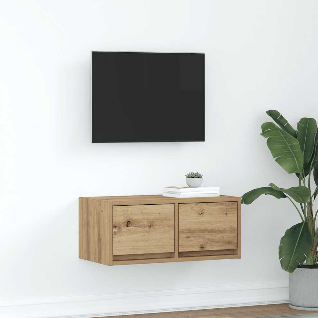 TV-benk artisan eik 60x31x25,5 cm konstruert tre