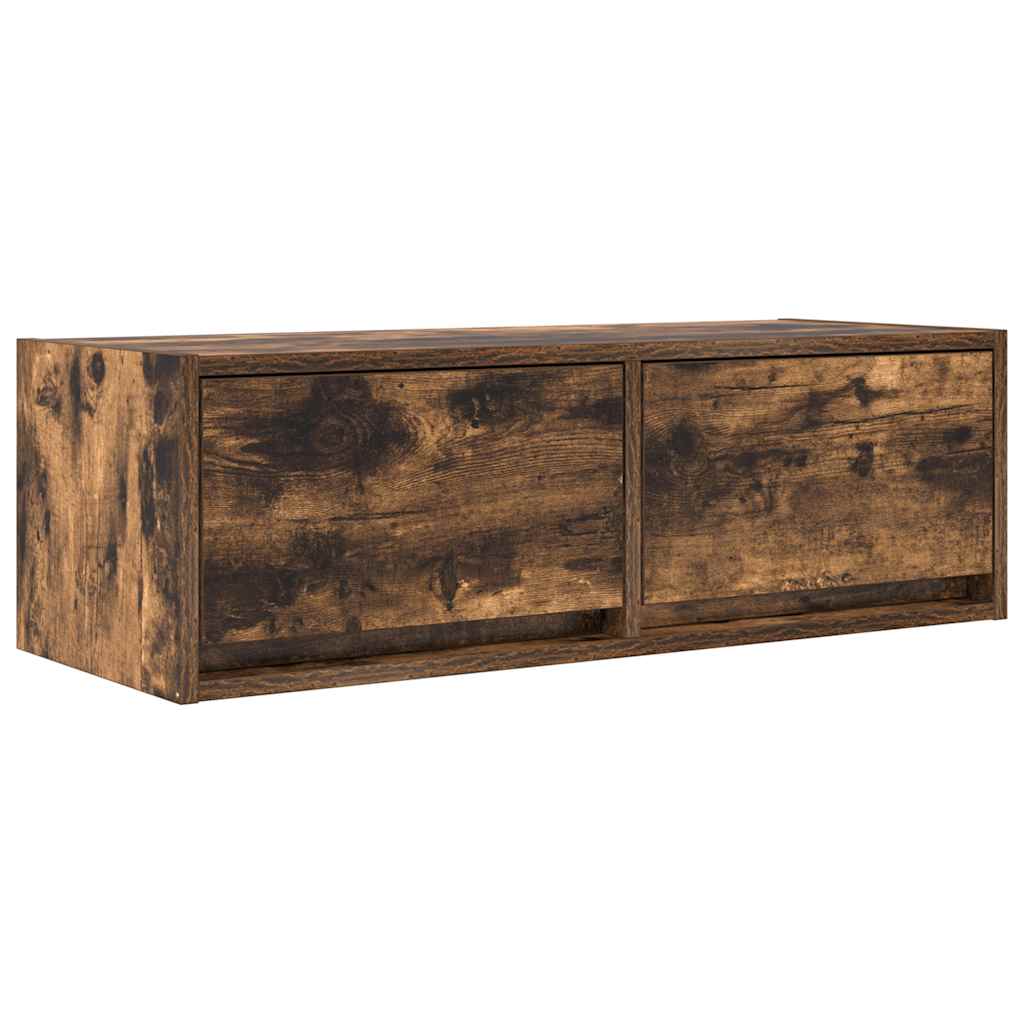 TV-benk røkt eik 80x31x25,5 cm konstruert tre