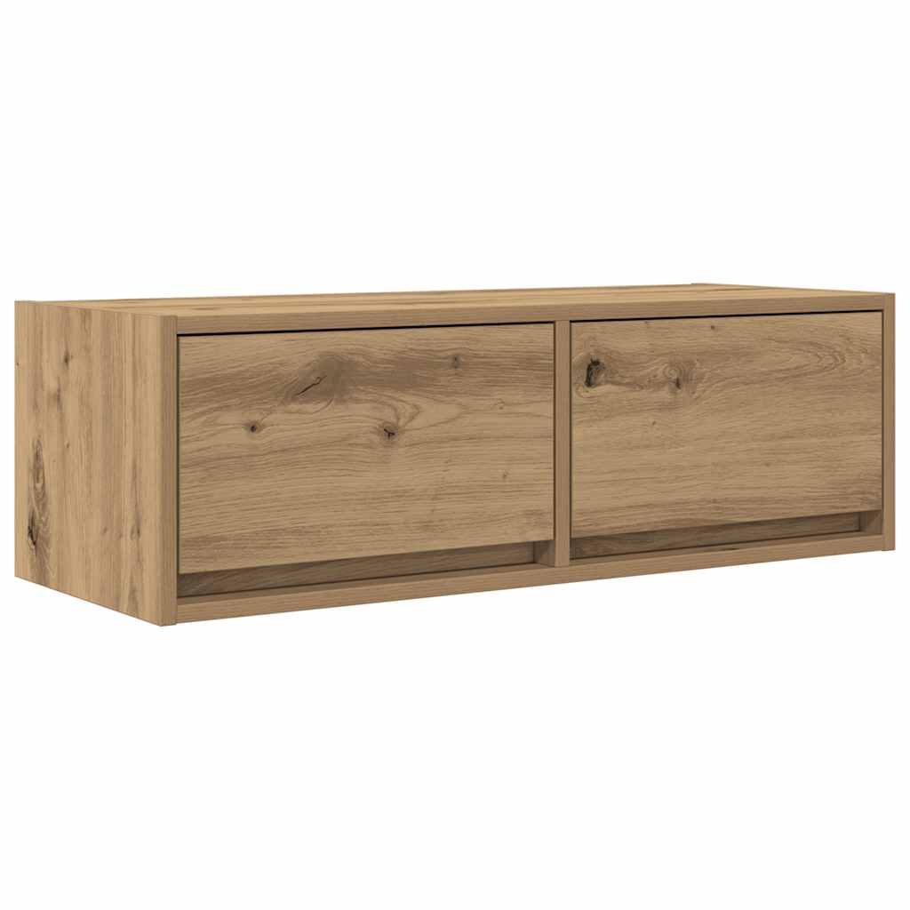 TV-benk artisan eik 80x31x25,5 cm konstruert tre