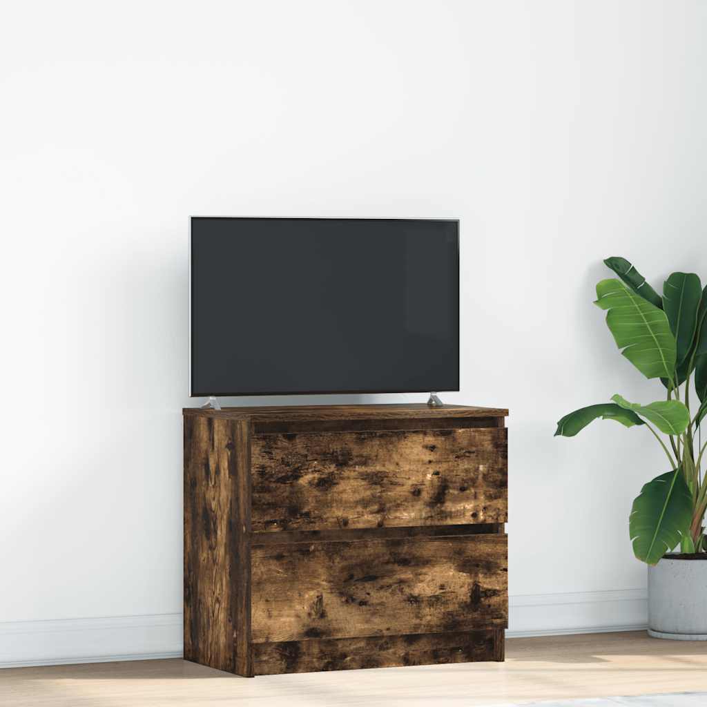 TV-benk røkt eik 60x35x54 cm konstruert tre