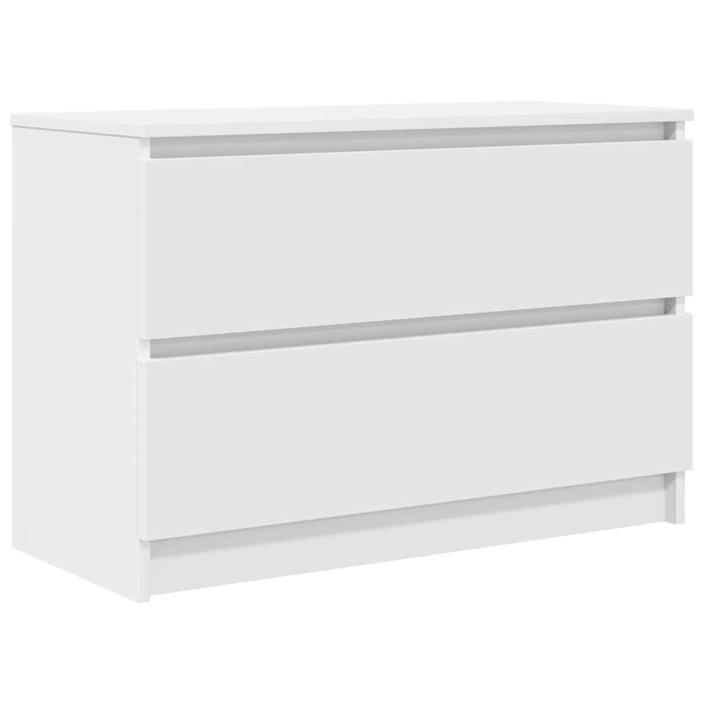 TV-benk hvit 80x35x54 cm konstruert tre