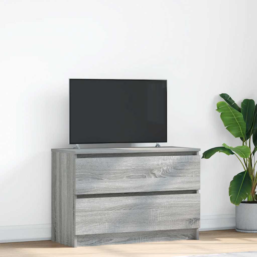 TV-benk grå sonoma 80x35x54 cm konstruert tre