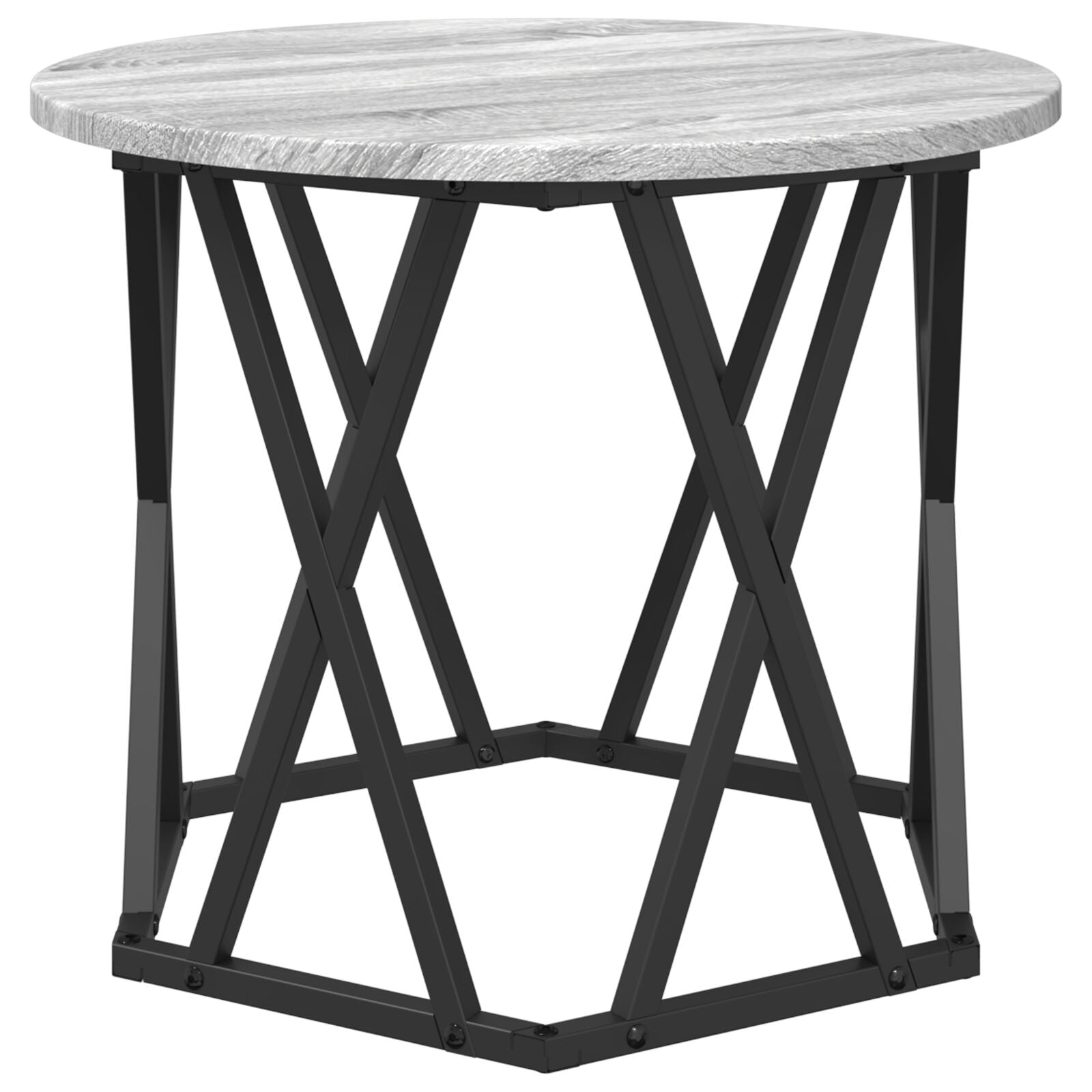 Stablende Sidebord 2 stk Grå Sonoma Ingeniørtre