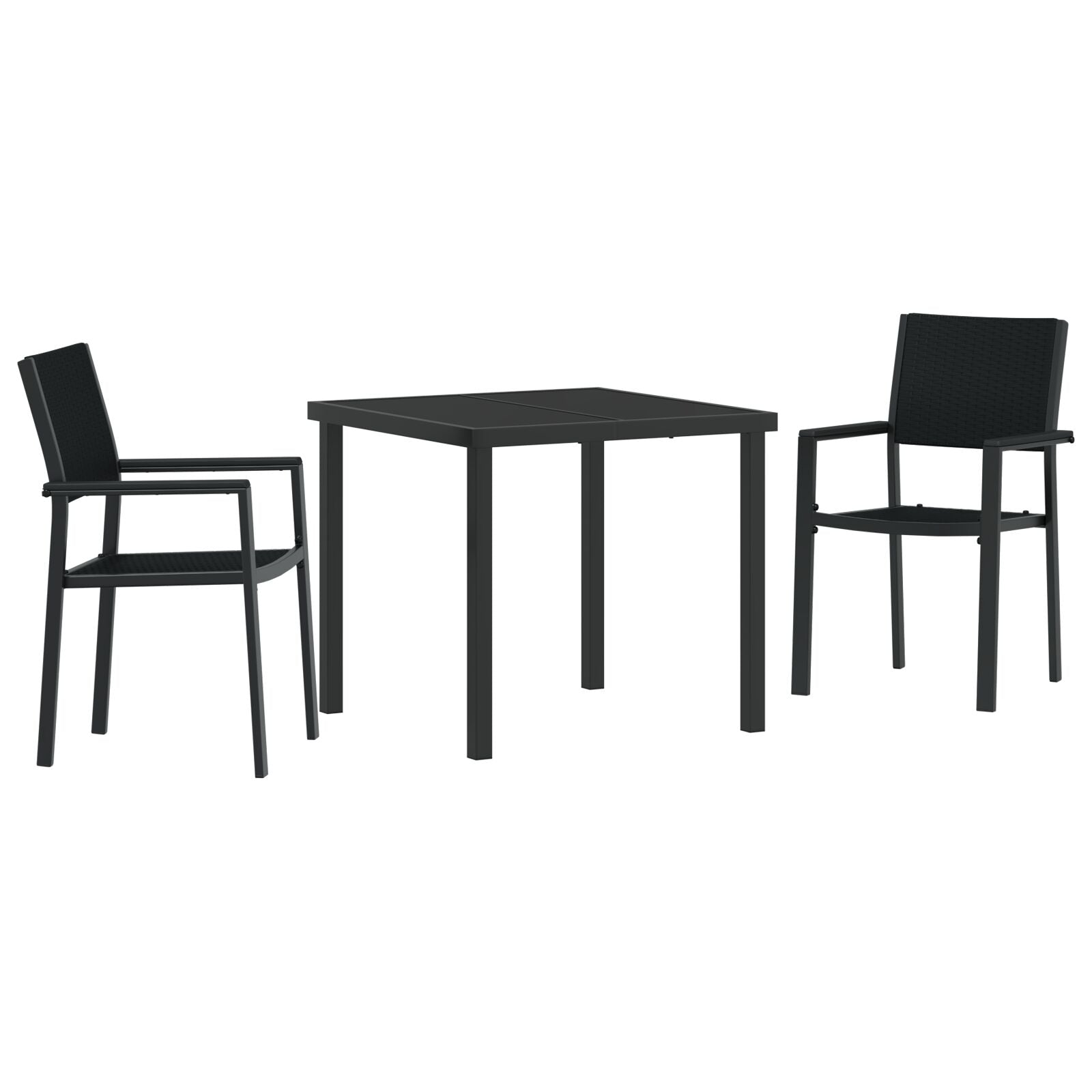 3 Dels Hage Middagssett Svart Poly Rottning