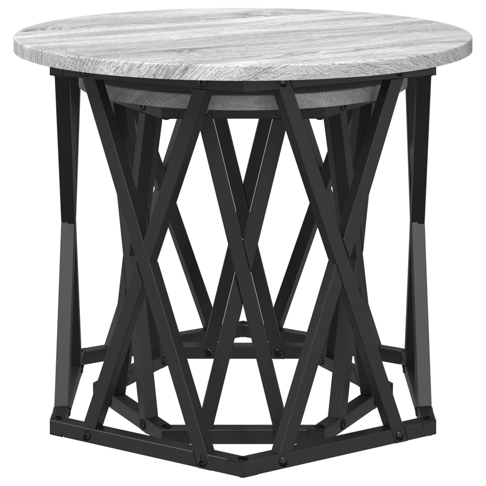 Stablende Sidebord 2 stk Grå Sonoma Ingeniørtre