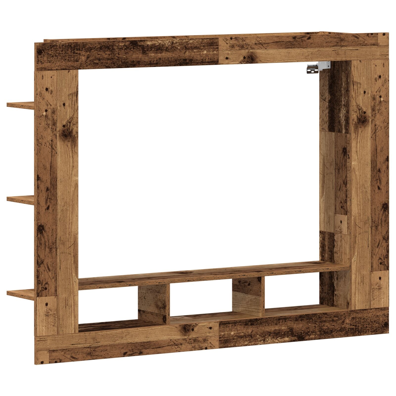 TV-skap Veggmontert Gammelt Tre 152x22x113 cm