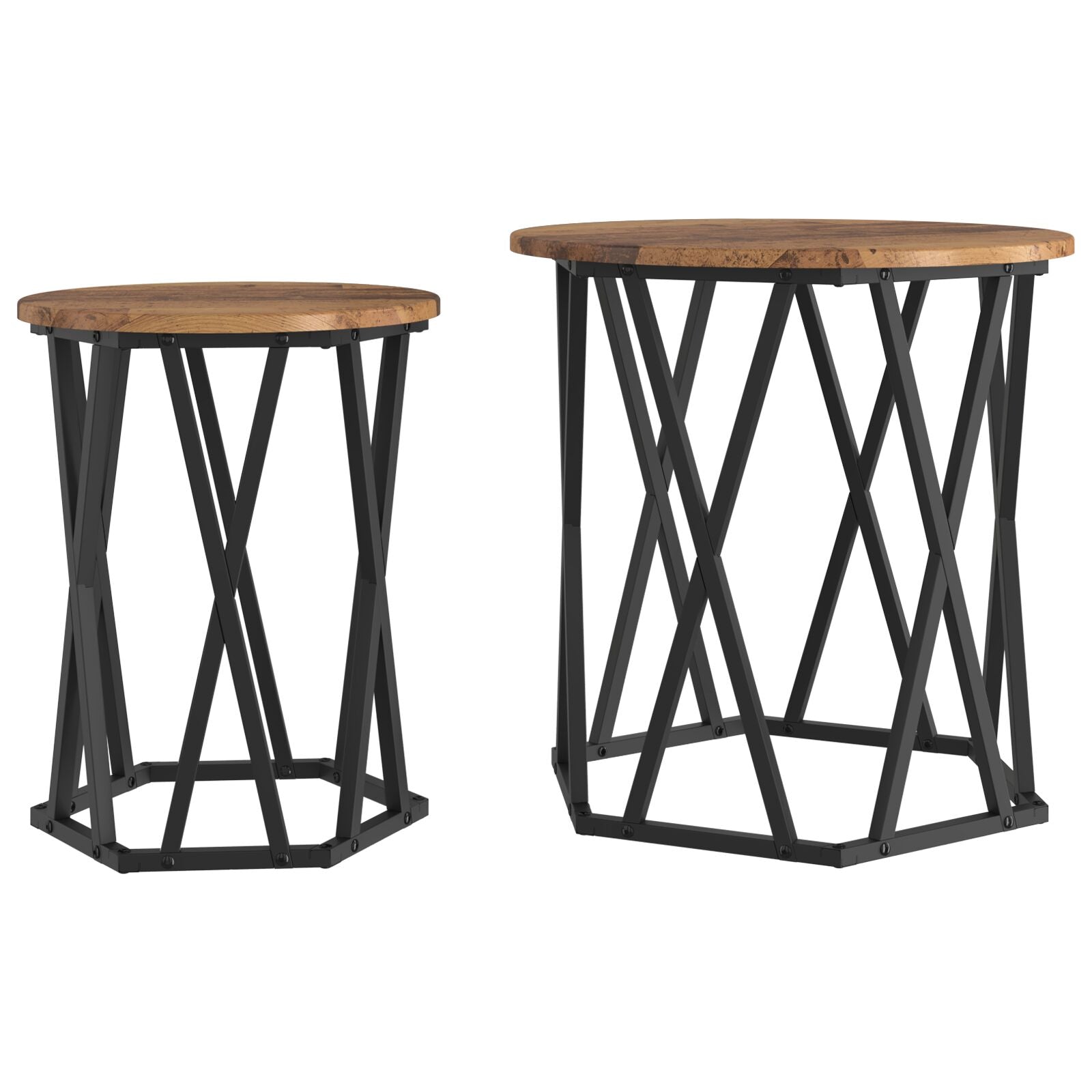 Sidebord 2 stk Gamle Treverket Ingeniørtre