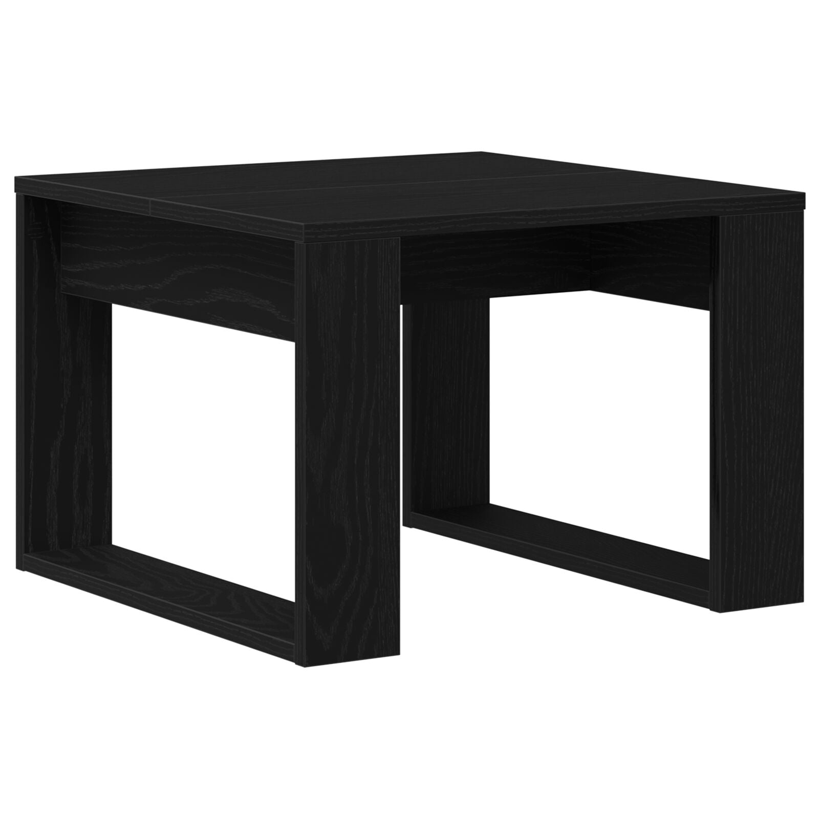 Svart Eik Sidebord - 50x50x35 cm, Laget av Ingeniørt Tre