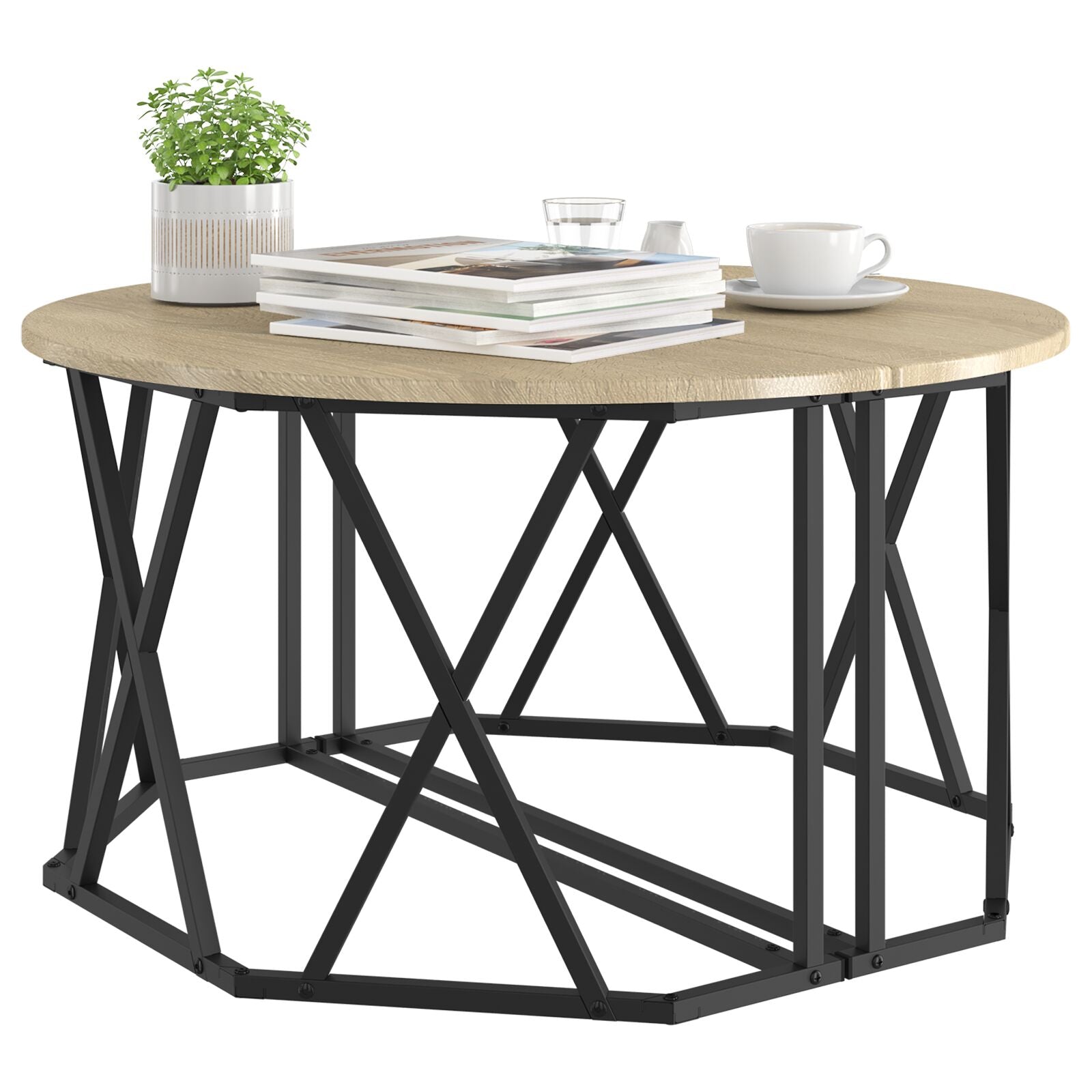 Kaffebord Sonoma Eik 80x80x42 cm Spesialbehandlet Tre