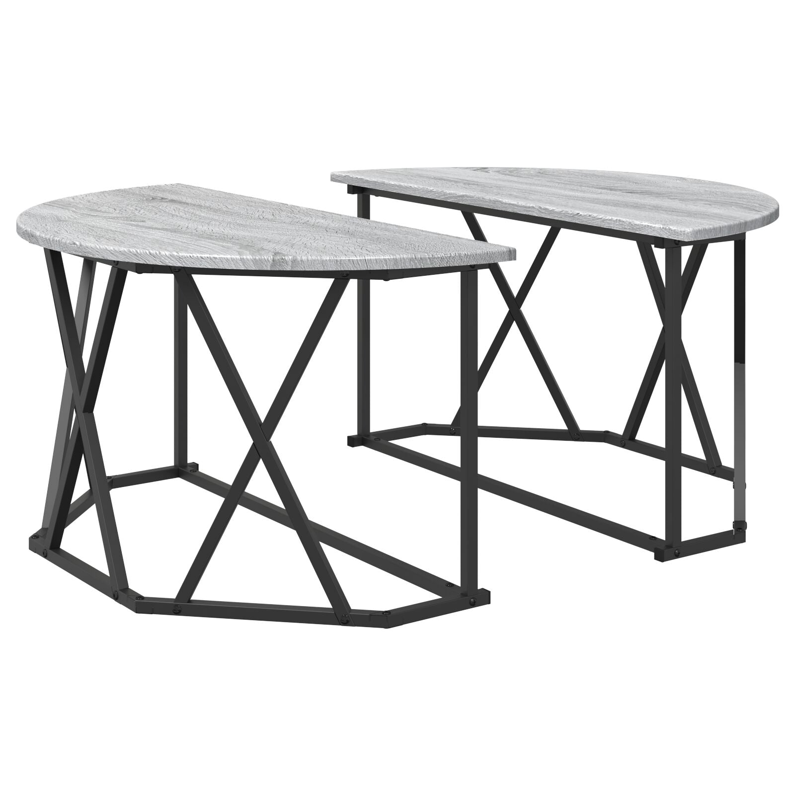 Grå Sonoma Kaffebord 80x80x42 cm Laget av konstruert tre