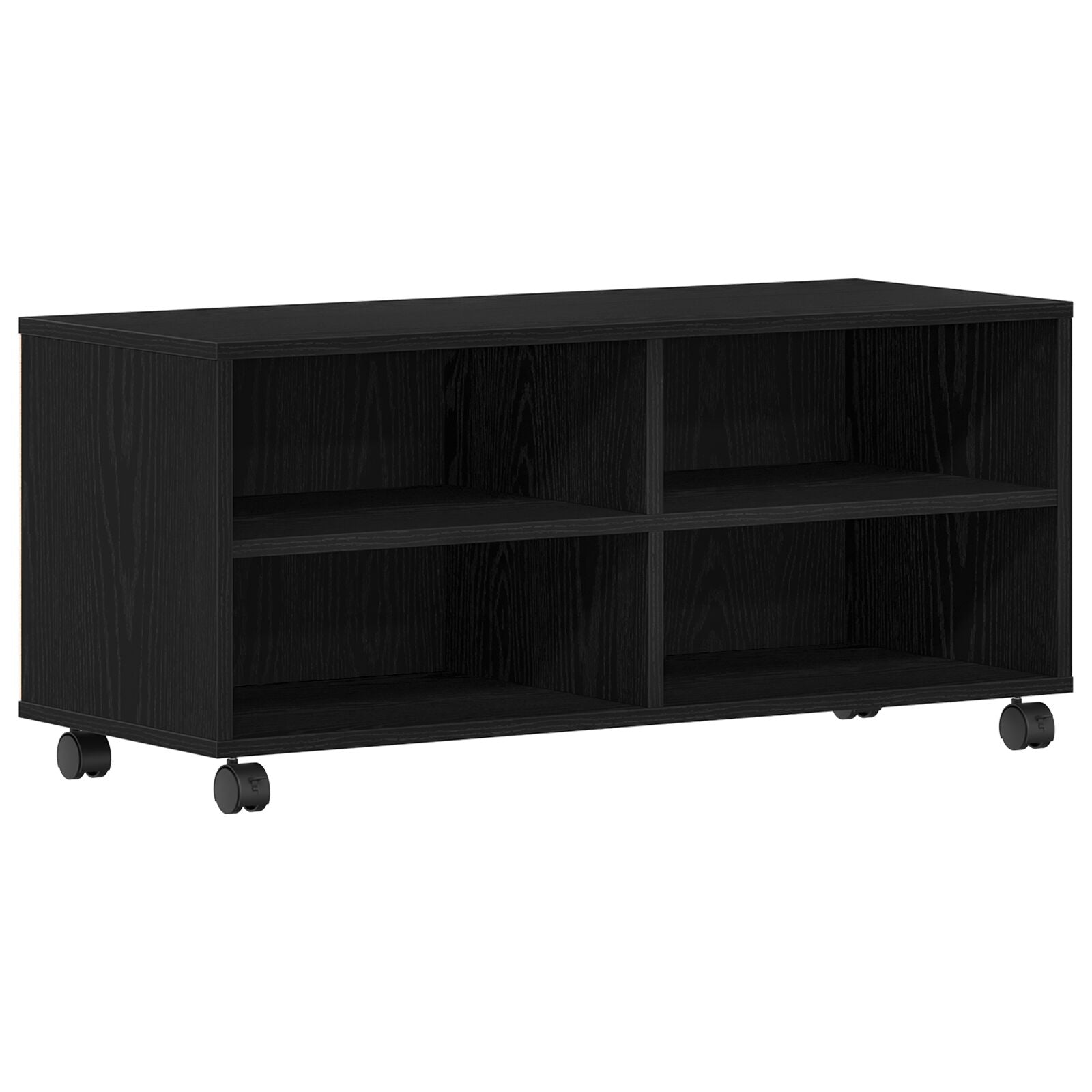 TV-benk Svart 90x35x35 cm Konstruert tre