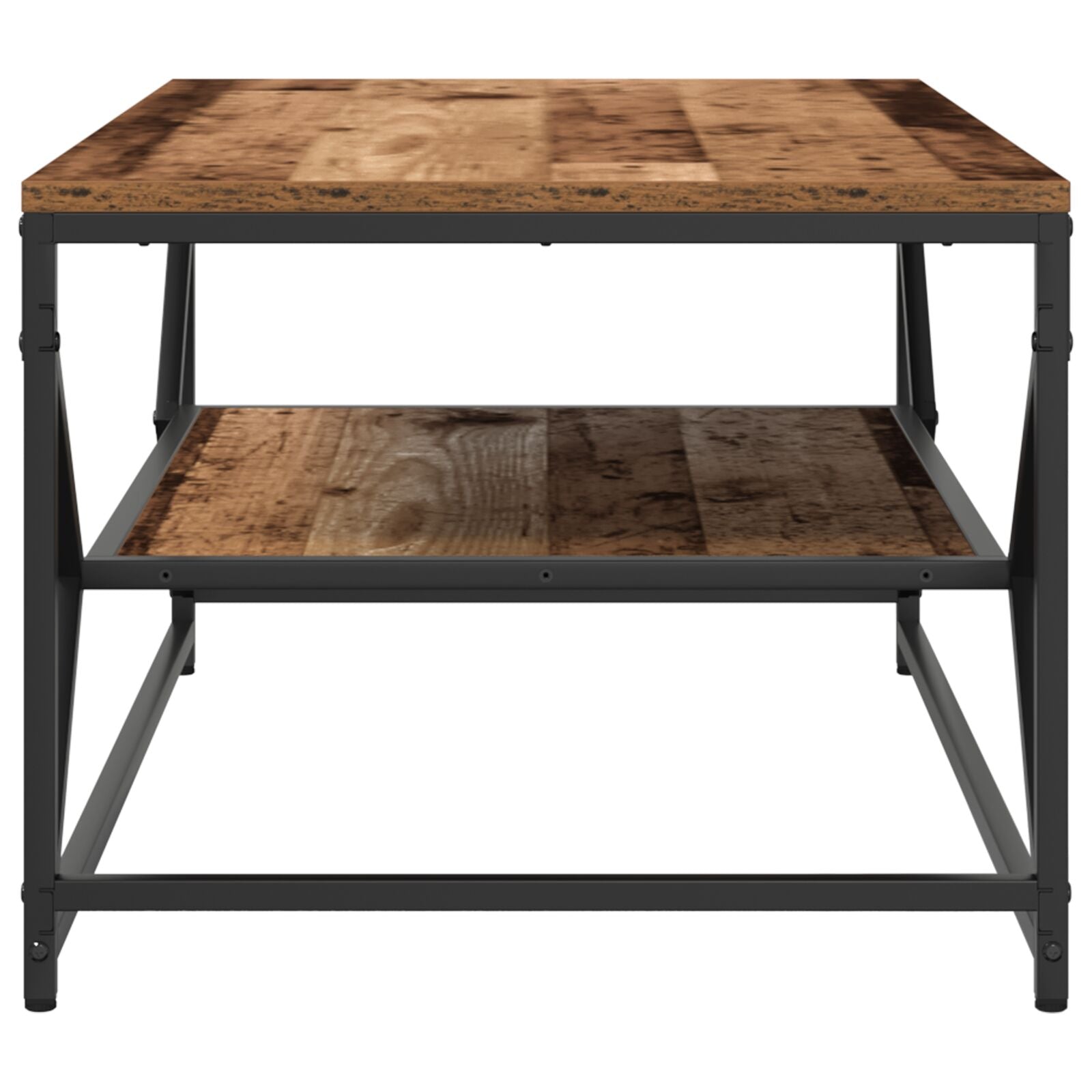 Kaffebord med hylle i gammelt tre 90x50x40 cm Laget av tre
