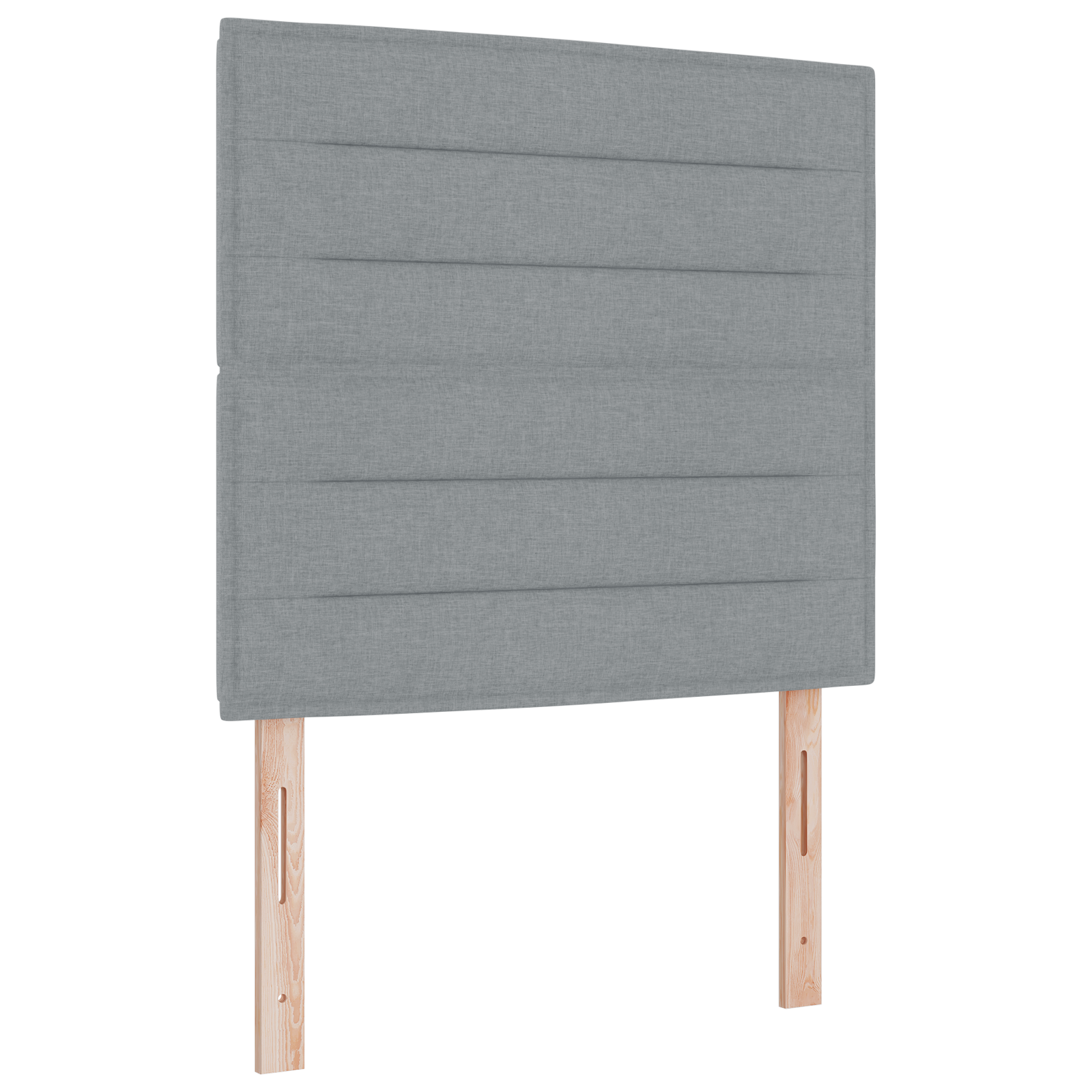 Sengegavl Linjer Design Lysegrå 100 Cm Stoff
