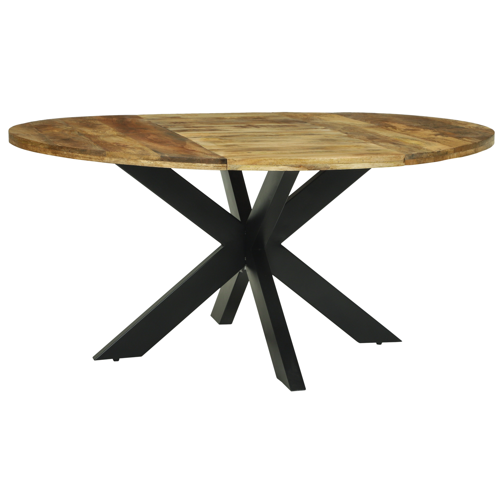 Spisebord Rundt Ø160X76 Cm Massivt Tre Grovt Mangotre