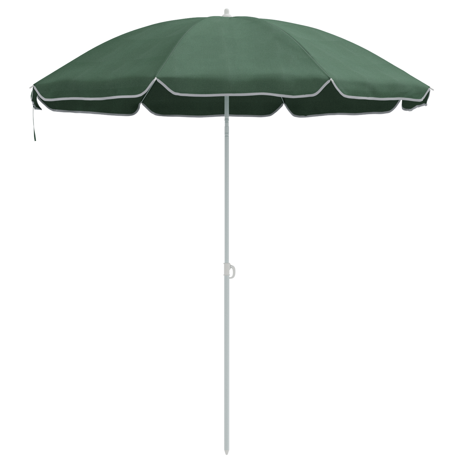 Strandparasol Med Metallstang Grønn 161X193 Cm Polyester