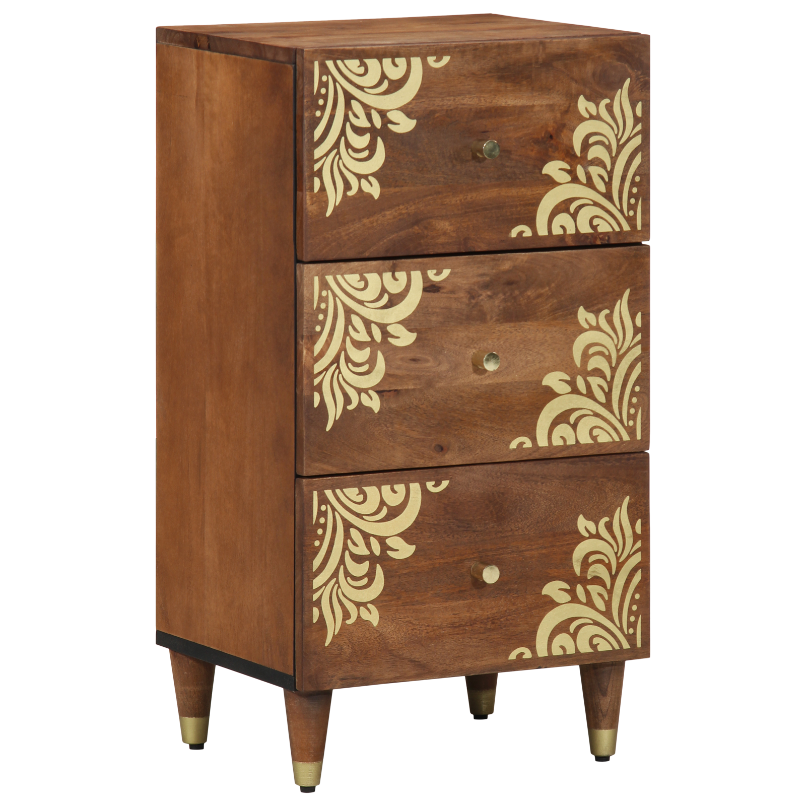 Sidebord Honningbrun Massivt Tre 40 X 33 X 75 Cm Sidebord