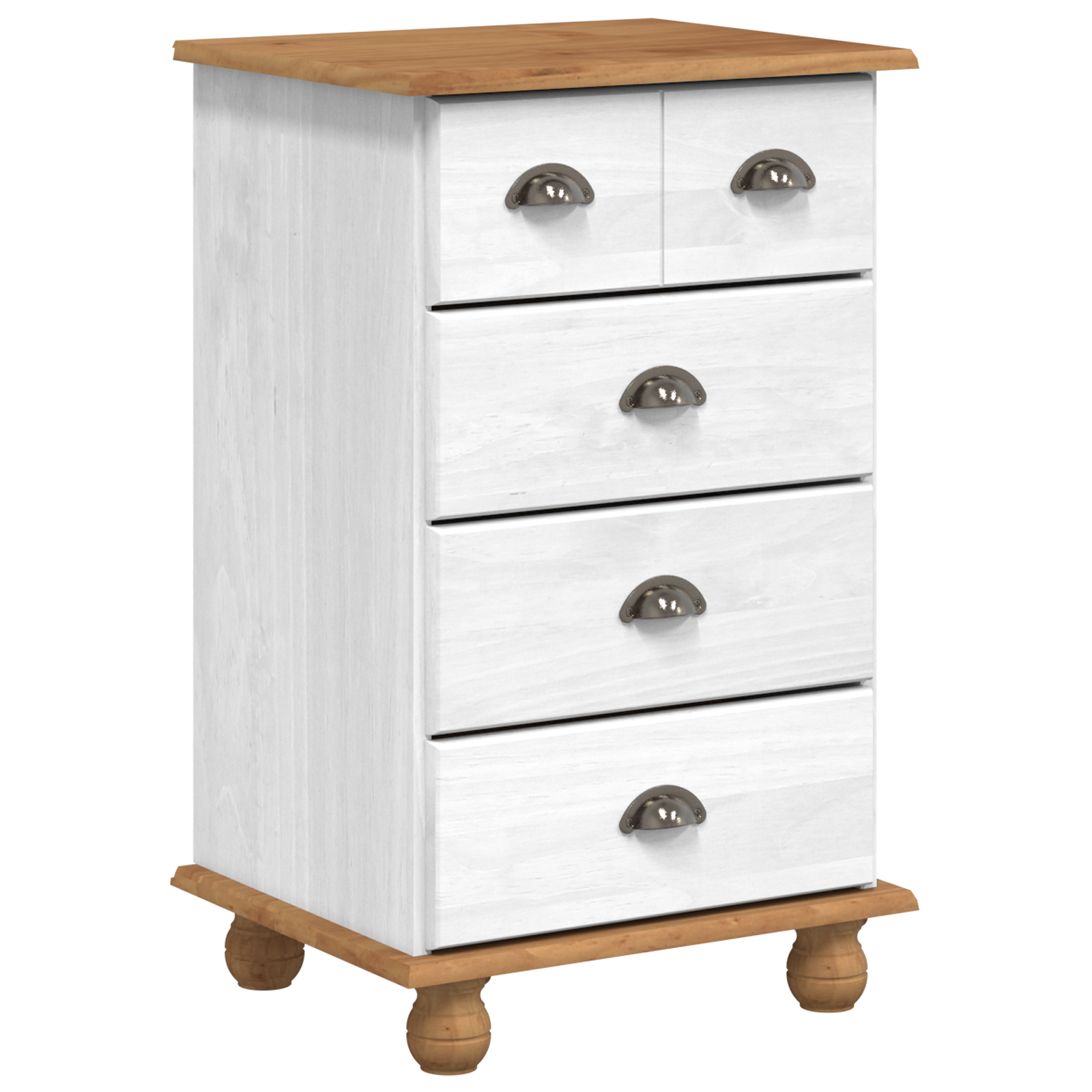 Kommode 'Askim'hvit 45.8X40X79 Cm Solid Tre Furu