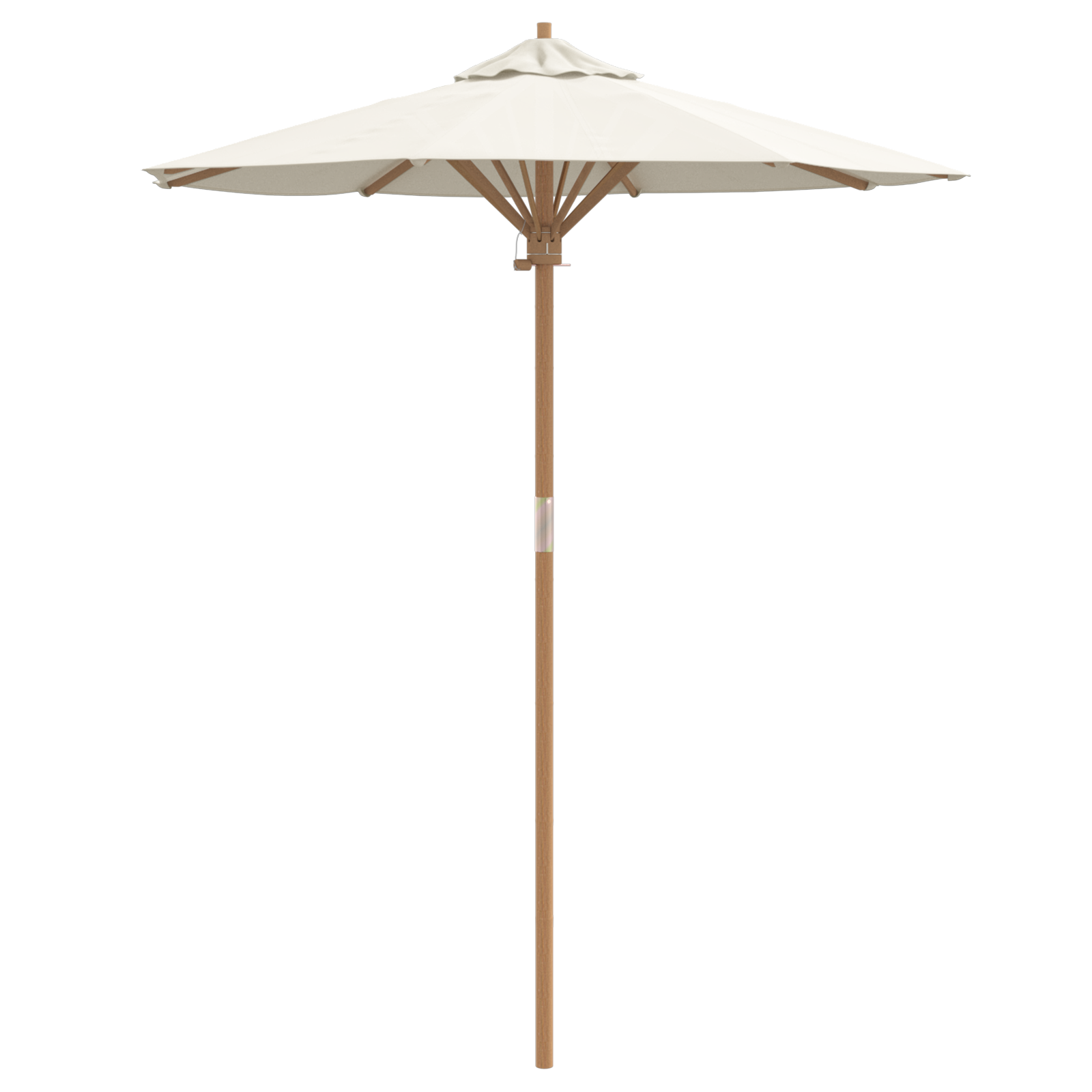 Kremhvit Hageparasol 180X230 Cm Bambus